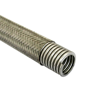 Flexible Metal Hose Assembly: 1 in Hose Inside Dia., 9 in Dynamic Min. Bend  Radius (In.), MNPT, MNPT