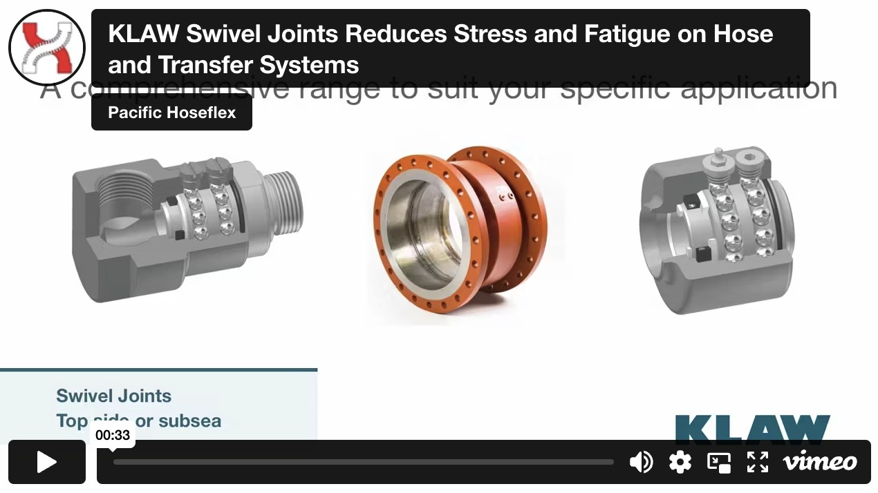 KLAW Swivel Joints Reduces Stress and Fatigue on Hose and Transfer Systems