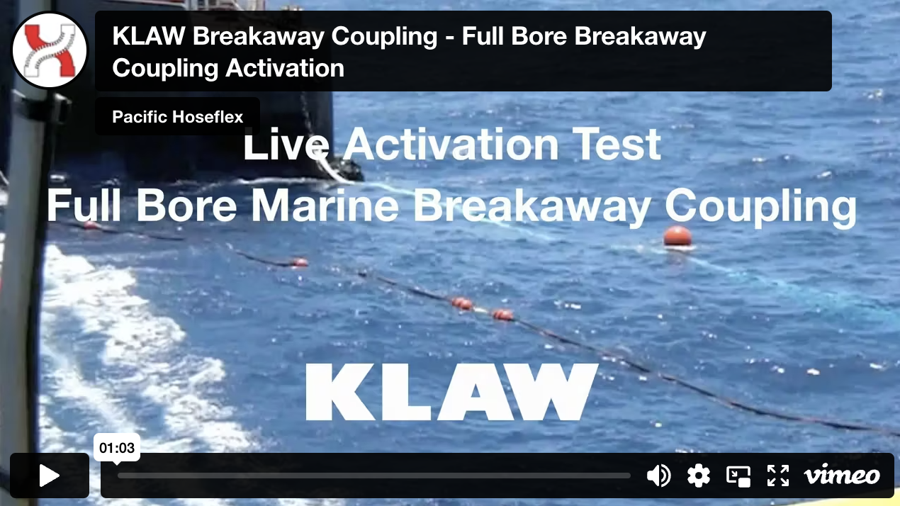 KLAW Breakaway Coupling Full Bore Breakaway Coupling Activation
